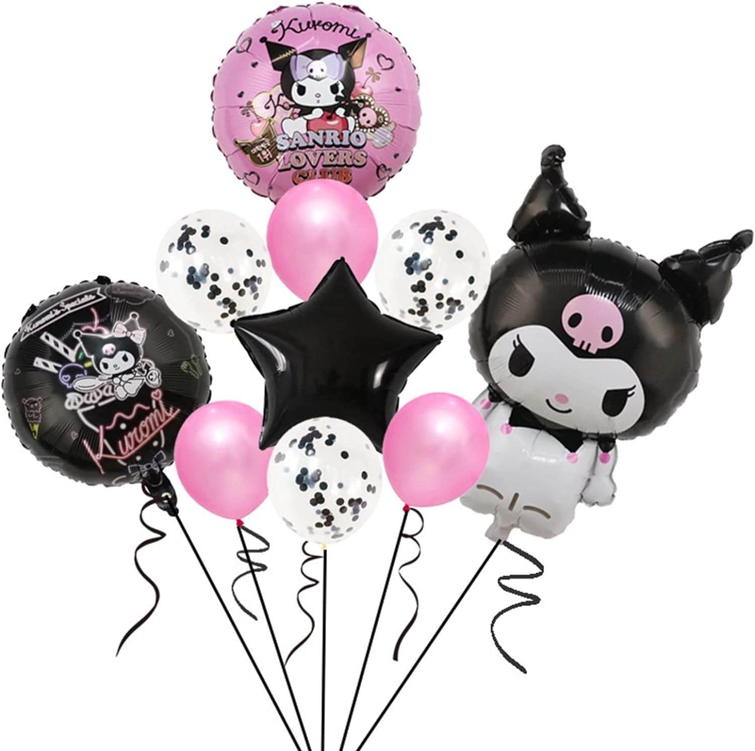 Azonee10Pcs Cute Anime Party Decoration Balloons,Aluminum Film Material Double Sided Balloons,Anime Theme Party Supplies,Kawaii Birthday Party Ballons
