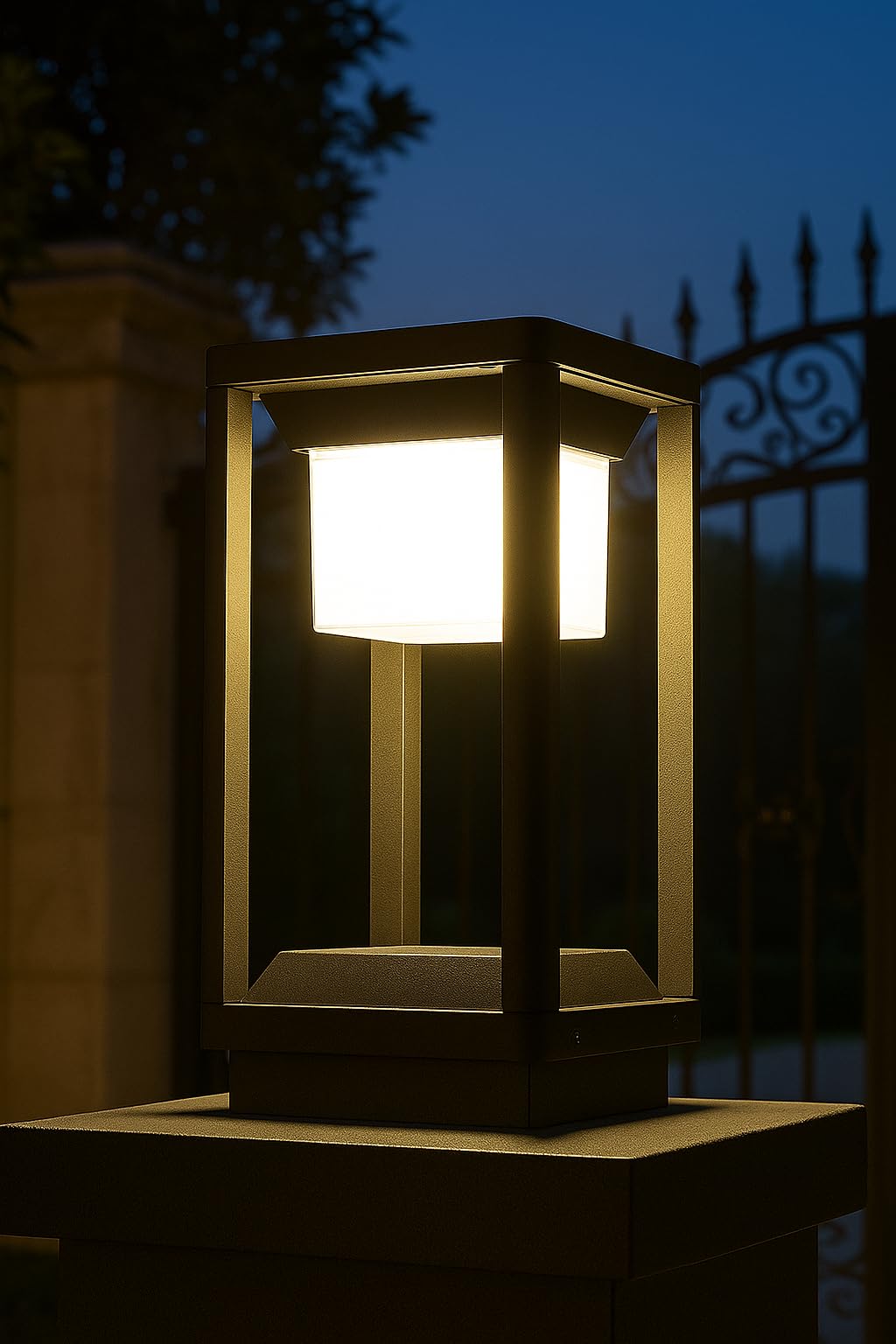 Weldecor Waterproof LED Gate Pillar Light for Outdoor | Stylish Decorative Lamp for Main Gate, Boundary Wall, Balcony, Terrace | Warm White, Modern Finish, Energy Efficient – 1 Pcs (Style8)-image-37
