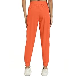 Rrosseyz Womens Cargo Pants with Pockets-Lightweight Quick Dry Water Resistant Hiking Pants for Travel Casual Athletic and Outdoor(Orange,S)