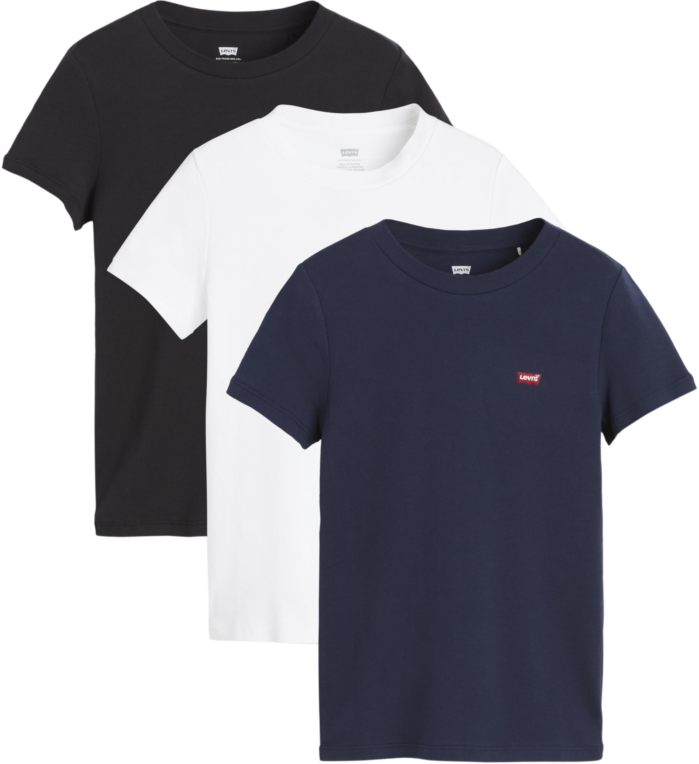 Levi's 3 Pack Essential Ss Tee 3 Pack Tee Anthracite, 3 Pack Tee Anthracite, XS