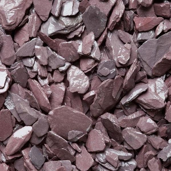 Decorative Plum Slate Stone Chippings, Pebbles, Aggregates, Gravel, 40mm, 1.5 kg Bag, for Indoor and Outdoor Plants and Flower Beds - Pot Plants