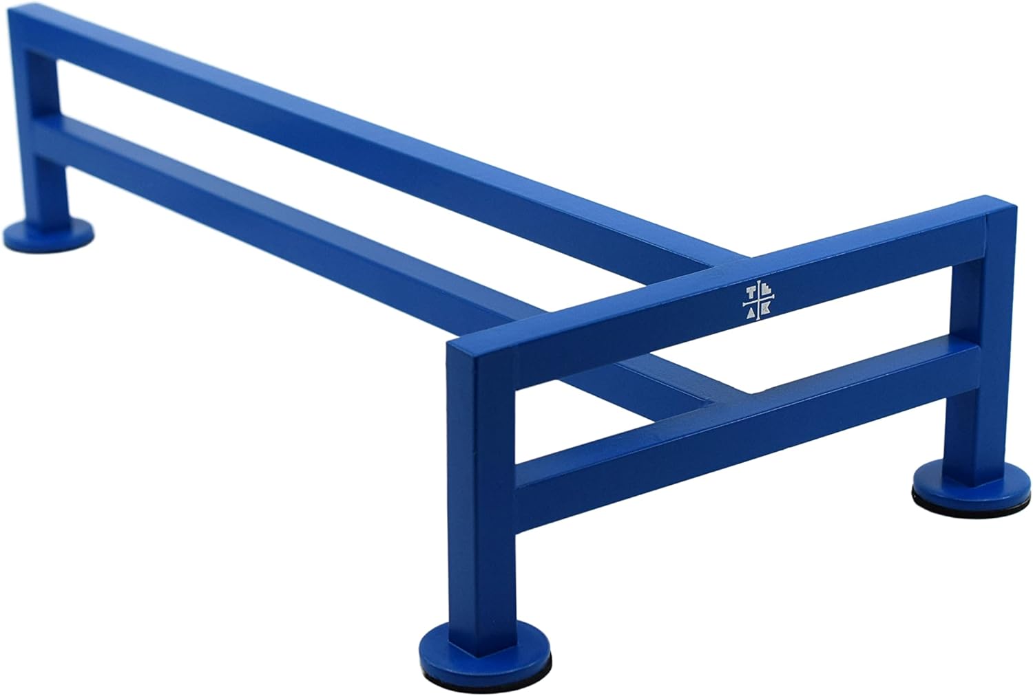 Teak Tuning Fence Style, T-Shaped Fingerboard Rail, 12" - Custom Designed Premium Solid Steel, Matte Powder Coated Finish in Cobalt Blue - Superior Non-Slip Foam Feet