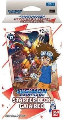 Digimon English TCG ST-1 Starter Deck Gaia Red - 54 Cartas