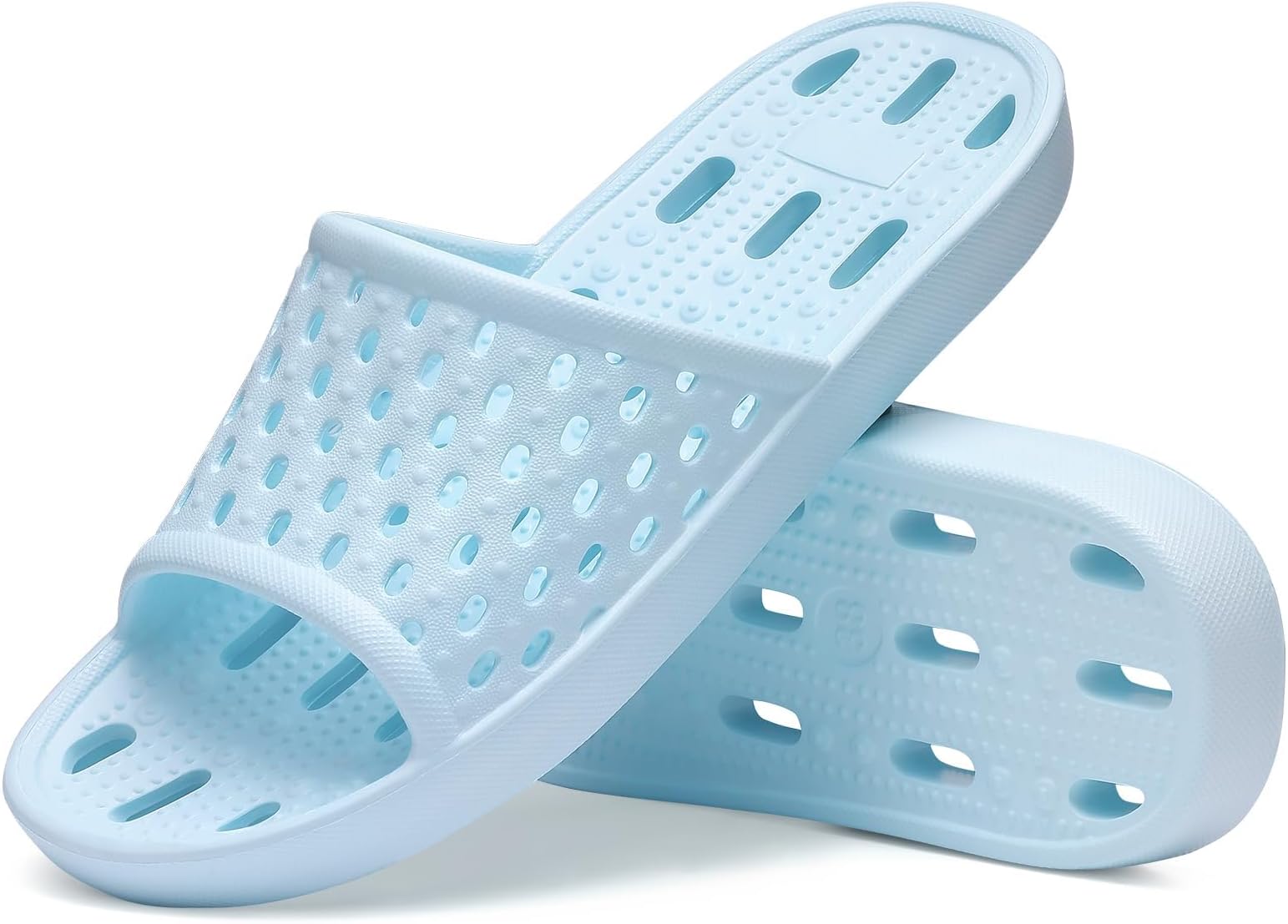 Shower Shoes for Women Non-Slip Quick Dry Shower Slippers Lightweight Pool Sandals with Drain Holes for College Dorm, Beach, Bathroom & Gym