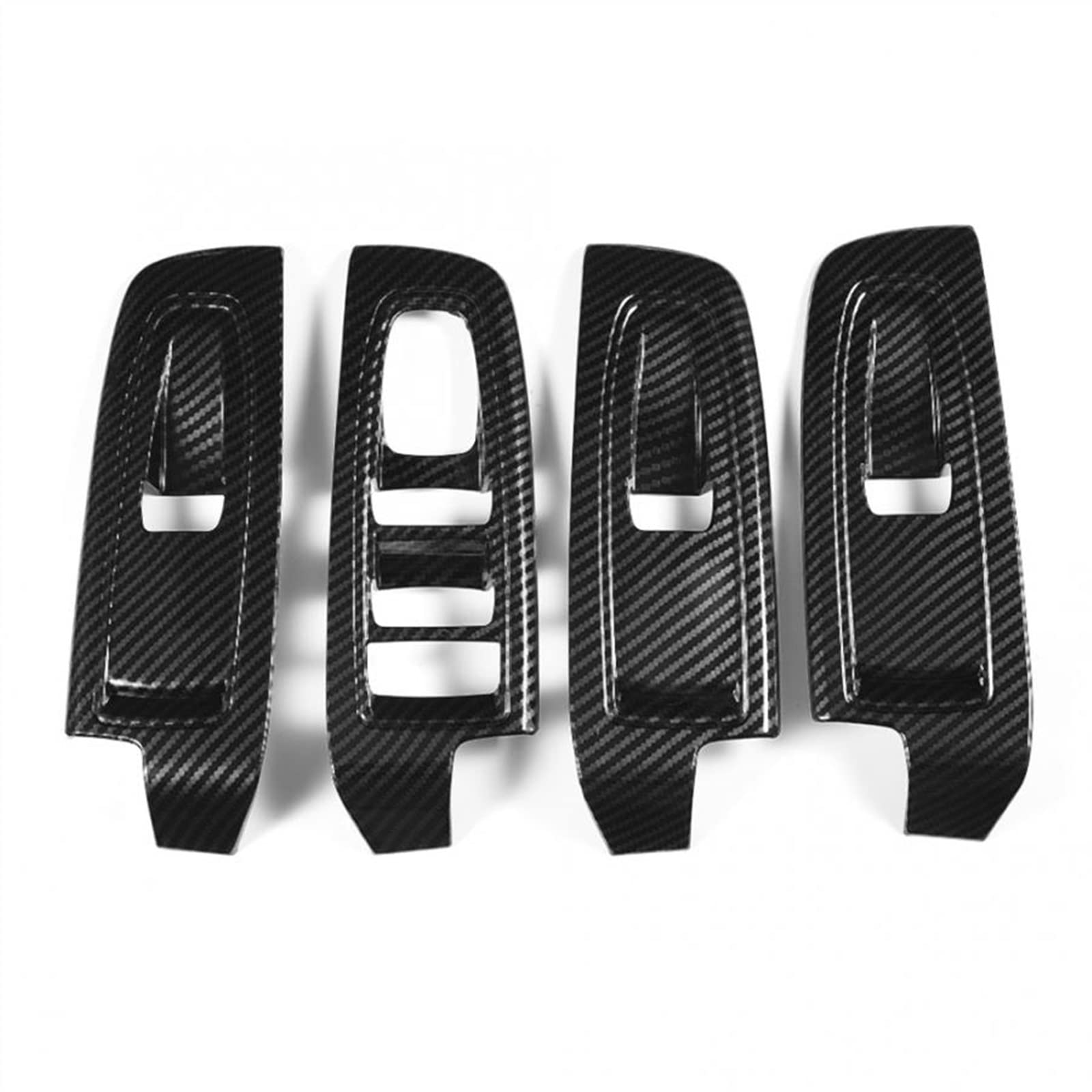 Qibbei One Color Car Interior Door Armrest Window Switch Button Cover Trim Carbon Fiber Styling For Subaru For Forester For Sk 2019