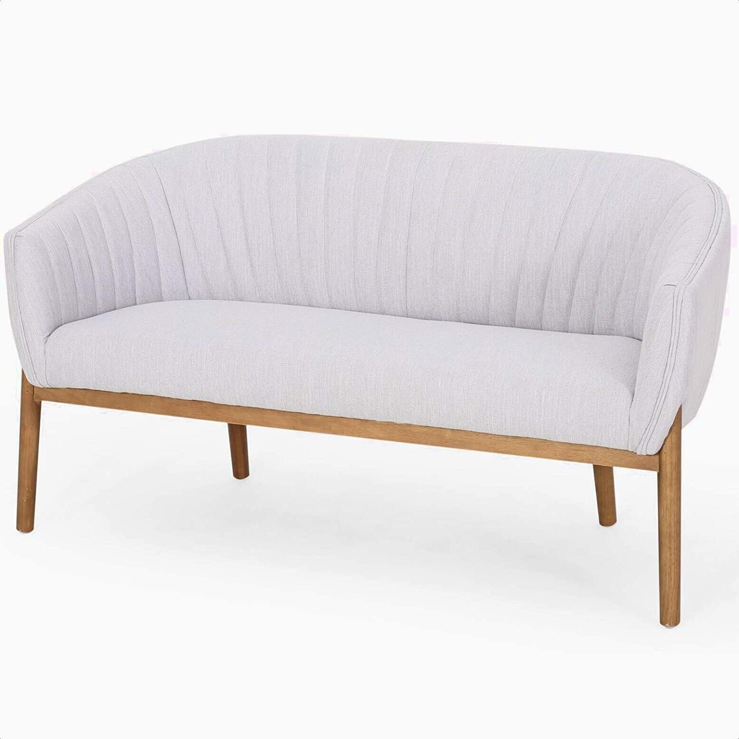 55" Flared Arm Loveseat, Leg Material: Solid Wood, Overall Product Weight: 49.6 lb. (Color : Misty Gray 100% Polyester)
