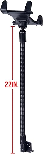 Miniatura 6 de Tackform Soporte para tablet para coche y camión montaje ELD Soporte industrial de aluminio de 22 pulgadas con cuello de cisne para taxi, furgoneta,