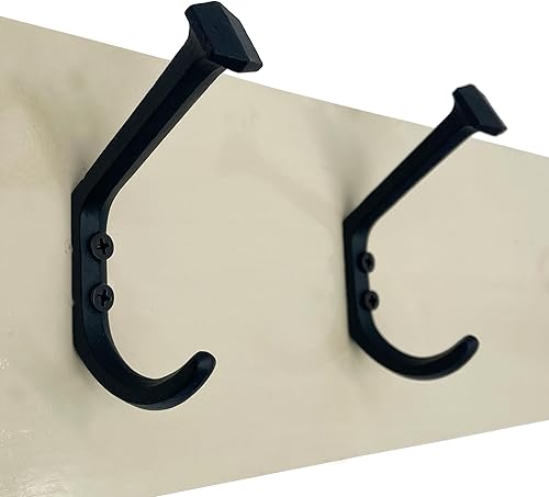 (2) Gancho rústico de 3.5 pulgadas para abrigos de ferrocarril  Gancho decorativo de pared vintage estilo granja  Baño, Garmet, toalla, colgador de