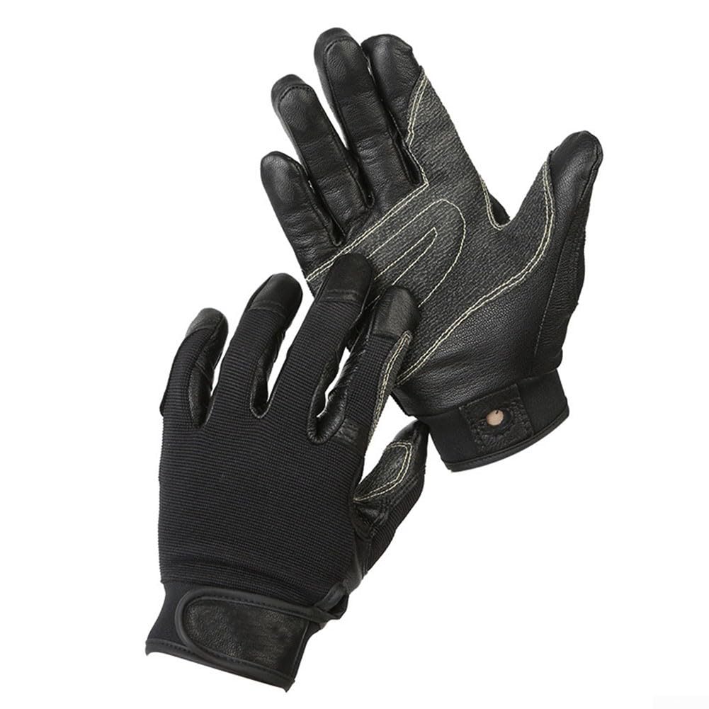 Gants complets en cuir de vache pour activités de plein air, y compris l'escalade, le cyclisme, le roller et les sports de descente avec prise en main améliorée