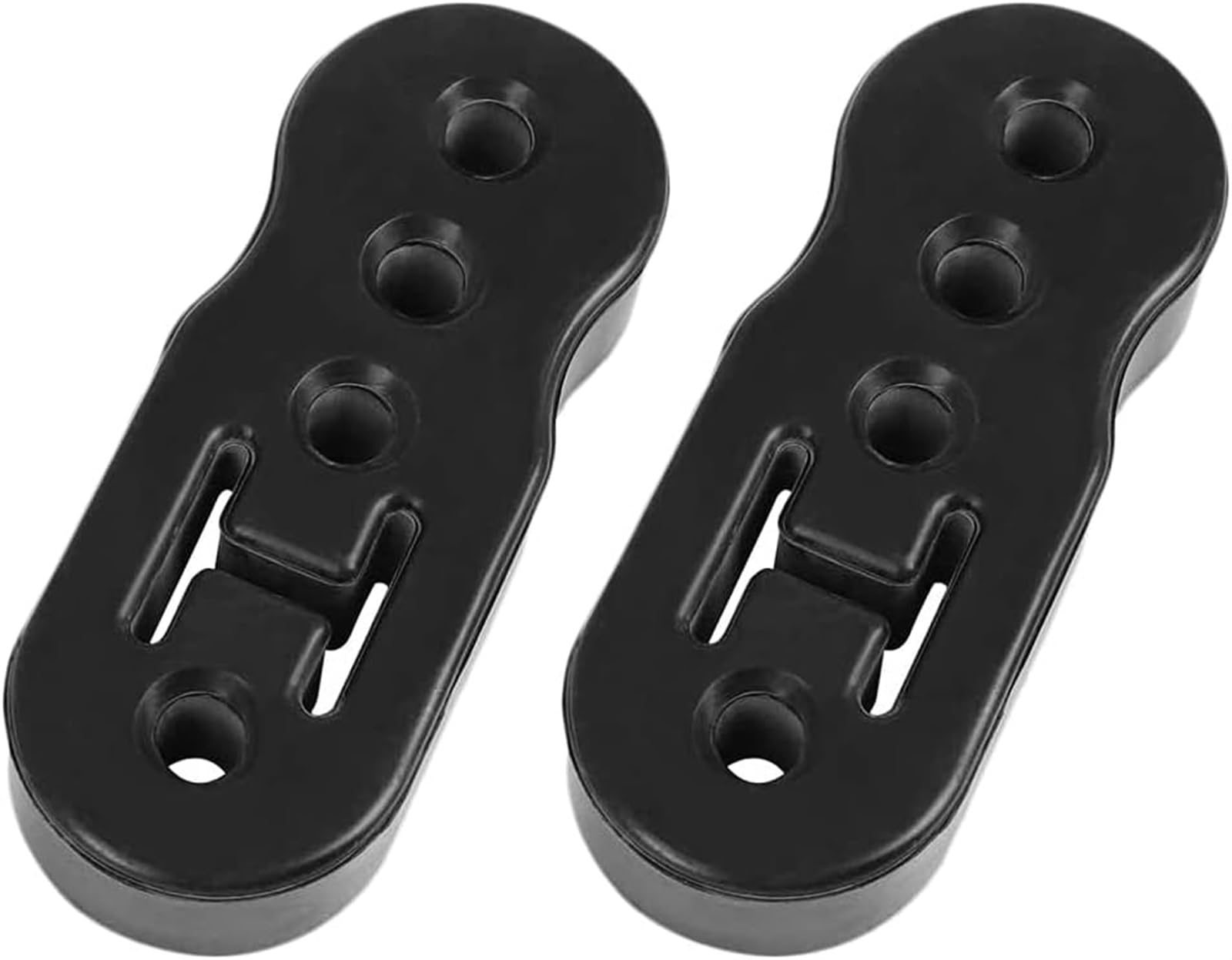 THE WHITE SHOP 2PCS Universal Heavy Duty Rubber Exhaust Tail Pipe Mount Bushing Durable Bracket Hanger Insulator Material (Size : BLACK)