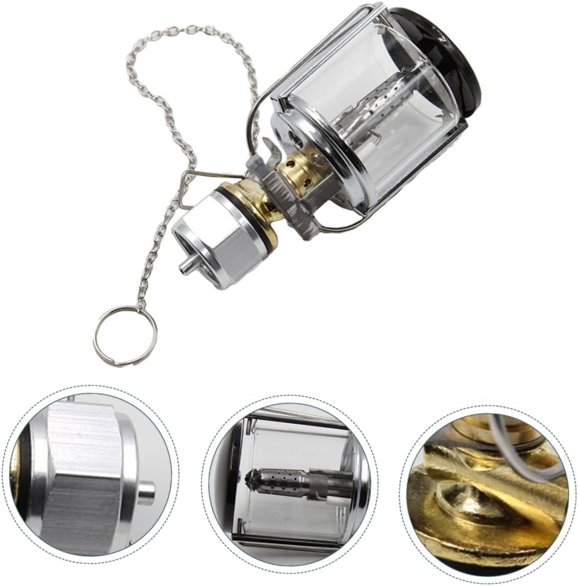 Portable Propane Gas Lantern Lightweight Camping Lamp with Material and Warm Light for Outdoor Tent Illumination Emergency Use and Mountaineering