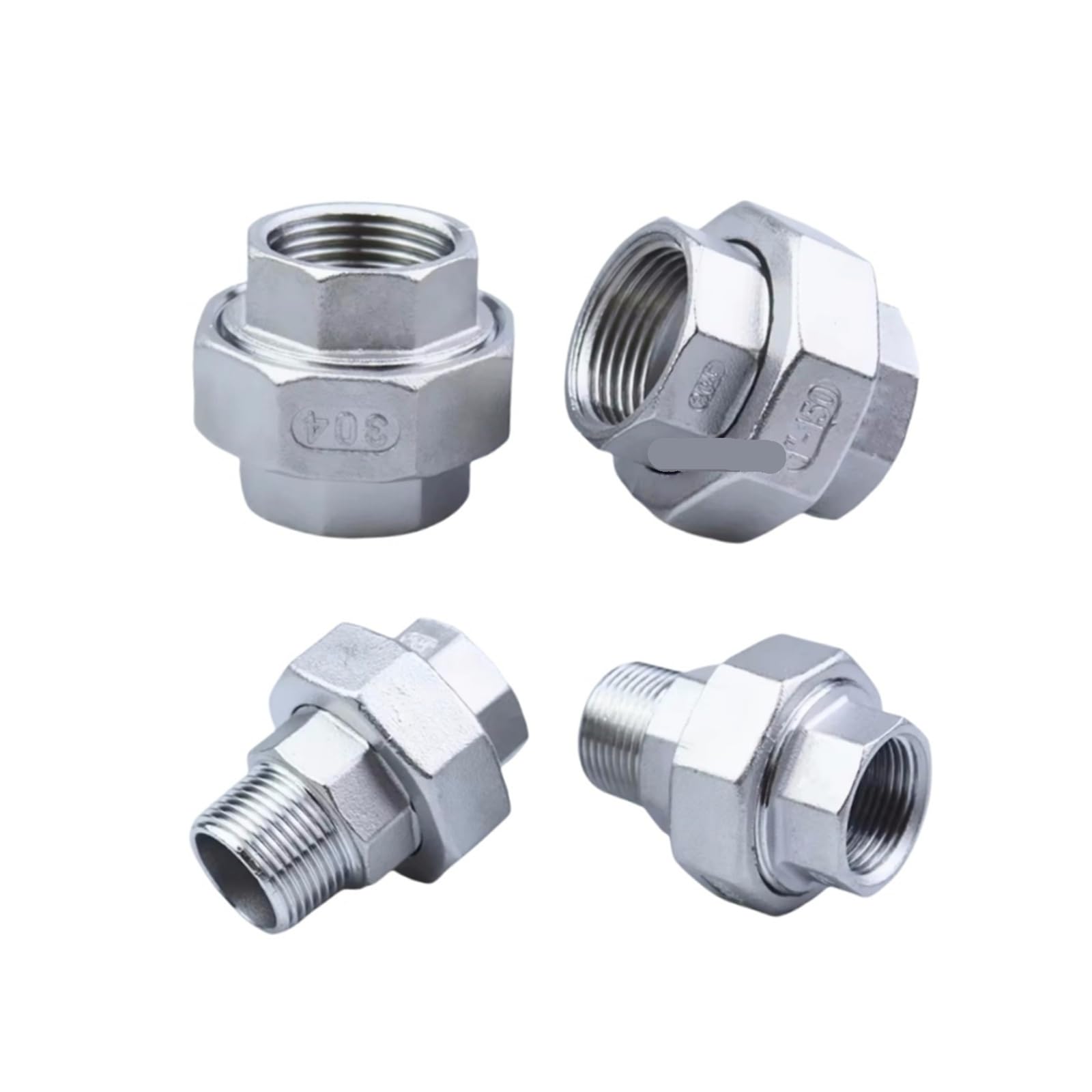 304SS BSP F/M Anschluss 1/4-2" Gussrohrverschraubung 1 Stück