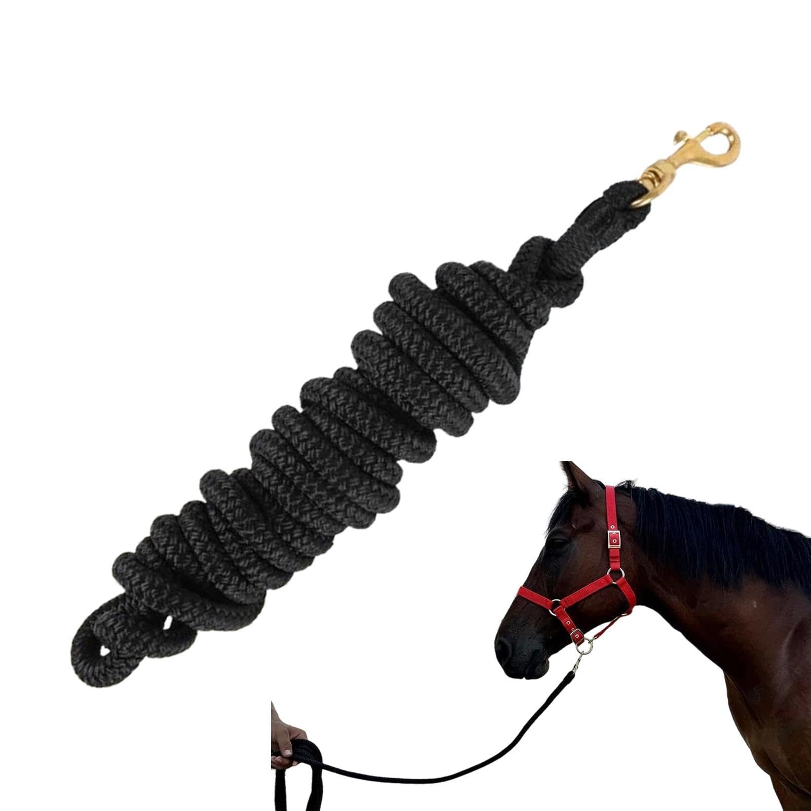 Horse Lead - Long Horse Tack | Equine Soft Comfort Grip Lead Rope,for Daily Grooming Showing Competition Trail Riding Equestrians Outside Barn Farm Stabile Riding School