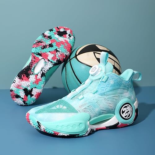 VITUOFLY Kids Basketball Shoes Boys Basketball Culture Sneakers Girls Mid Top School Training Shoes Non-Slip Outdoor Sports Shoes Boys Running Shoes Durable Big Kid Size 5