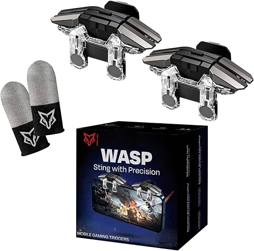 Sarafox Kit Mobile Game Trigger Wasp K5 Controller Multifuction and Finger Sleeves V8 Pro Gamer