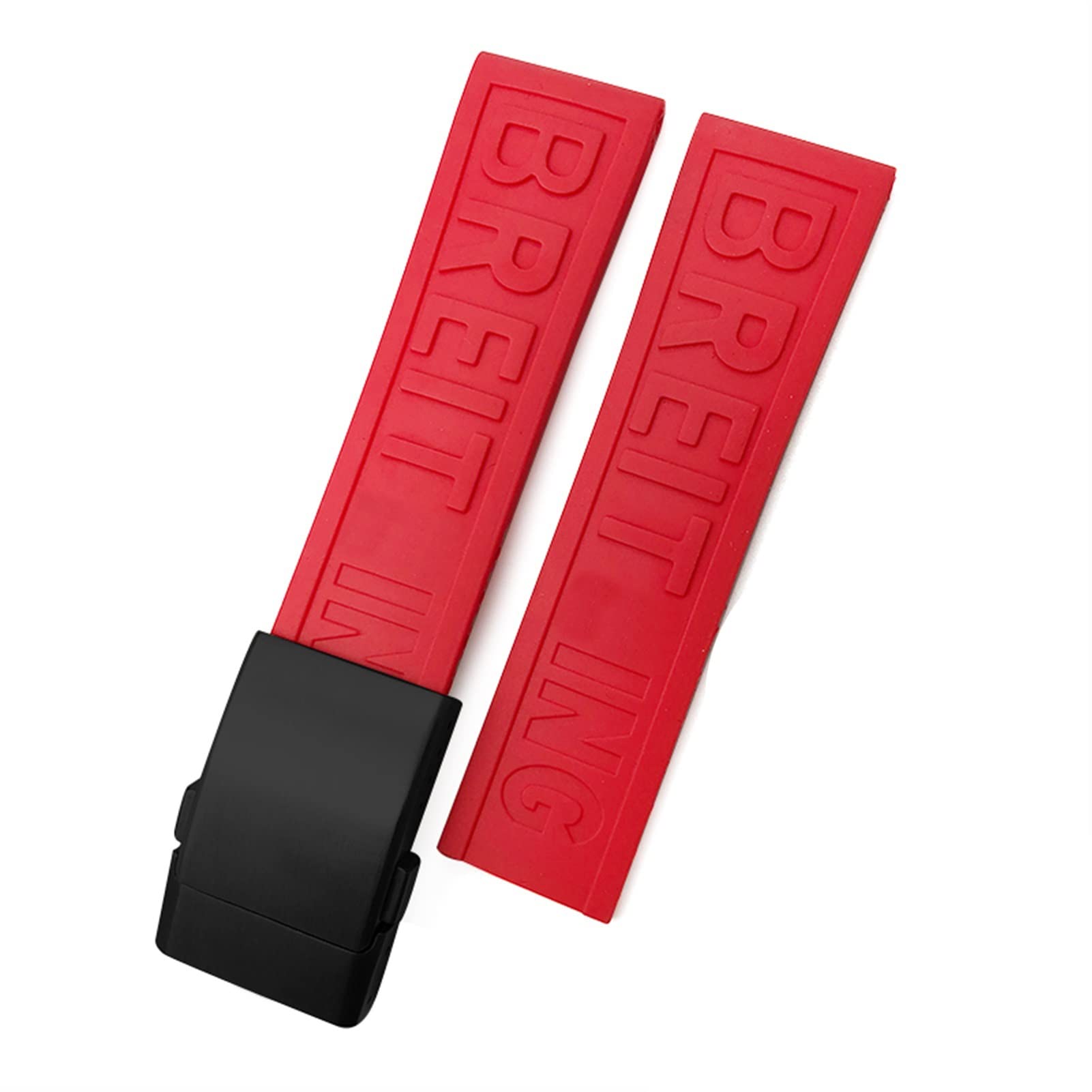 Correa de vigilancia de silicona trenzada negra de 24 mm 8