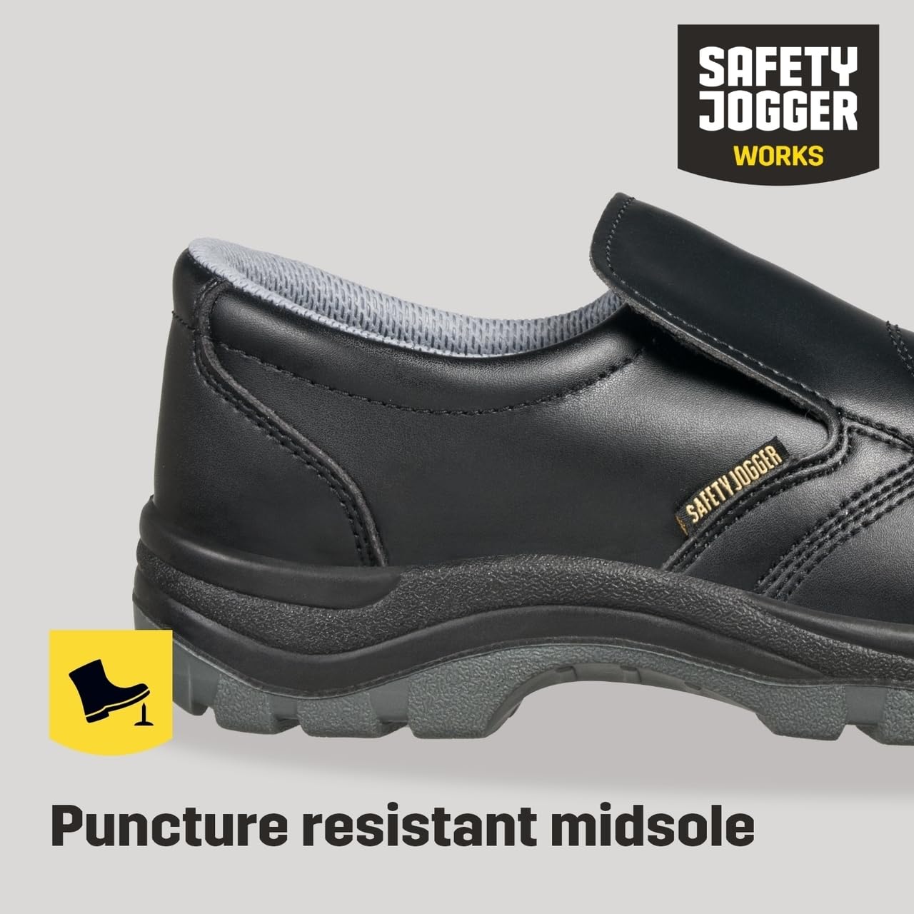 SAFETY JOGGER Bezpieczne wsuwane chodaki - profesjonalne X0600, UK 11 EU 46 czarny, Oxypas buty ochronne dla mężczyzn lub kobiet, idealne do kuchni, opieki zdrowotnej lub przemysłu spożywczego