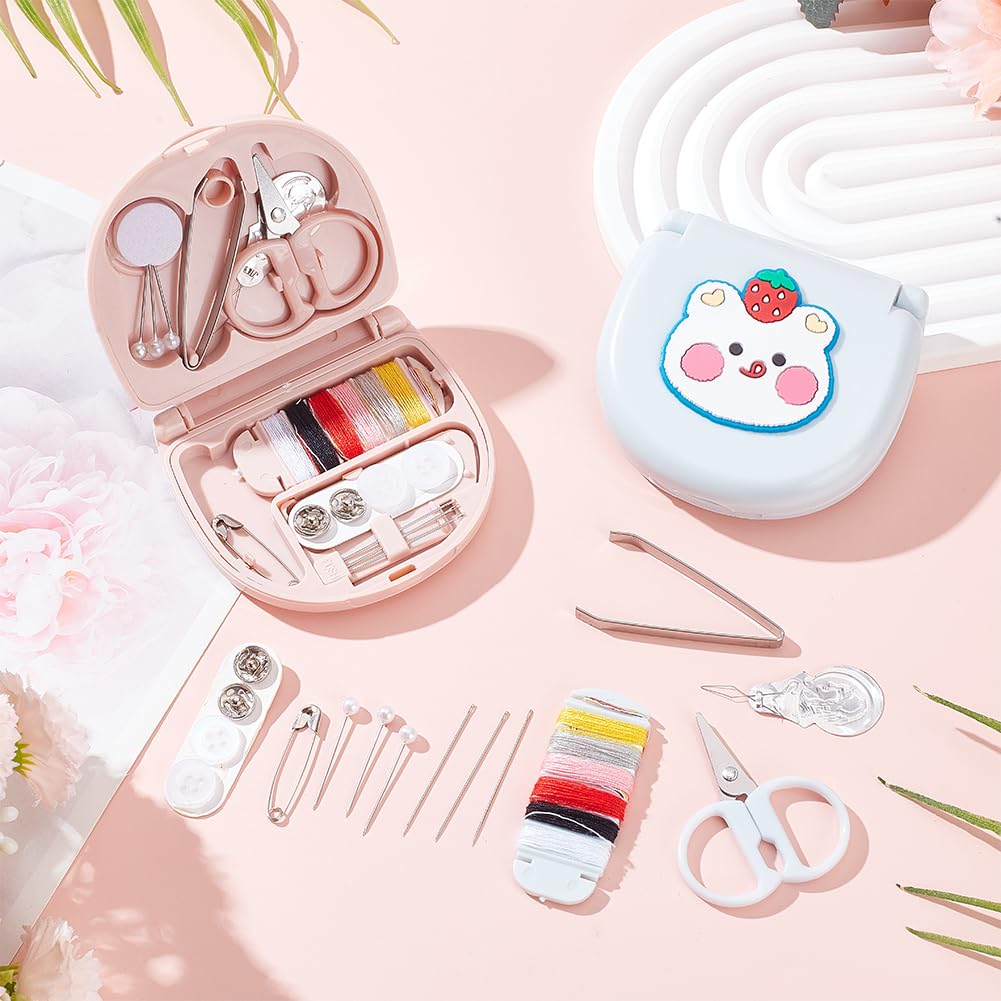 Kit De Couture De Voyage SUNNYCLUE - 2 Mini Boîtes Avec Outils, Pour Urgence Et DIY