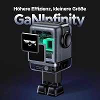 UGREEN UNO 100W GaN USB-C Töltő 4 Portos LED Kijelzővel - Robot Dizájn MacBook, iPad, iPhone, Galaxy Készülékekhez (Fekete) 5