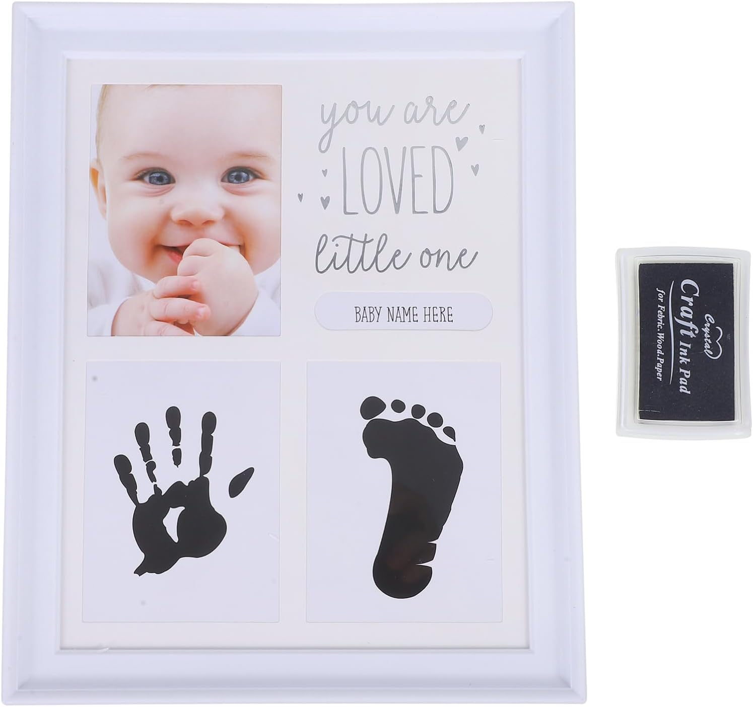 Footprint Picture Frame Newborn Photo Frame for Hands and Feet Prints Display for Desktop Decoration