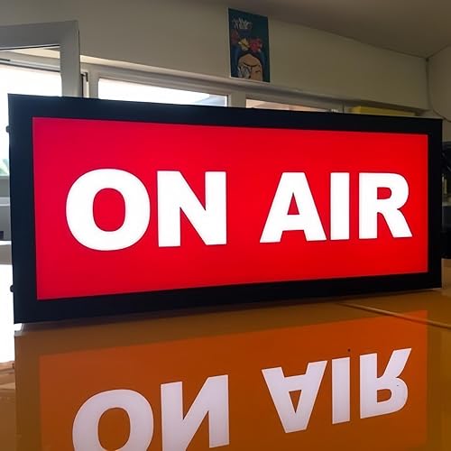 Miniatura 25 de Caja de luz LED RGB de neón atenuable para montaje en pared pulsante, señal de advertencia de estudio, luces iluminadas, señal para cine