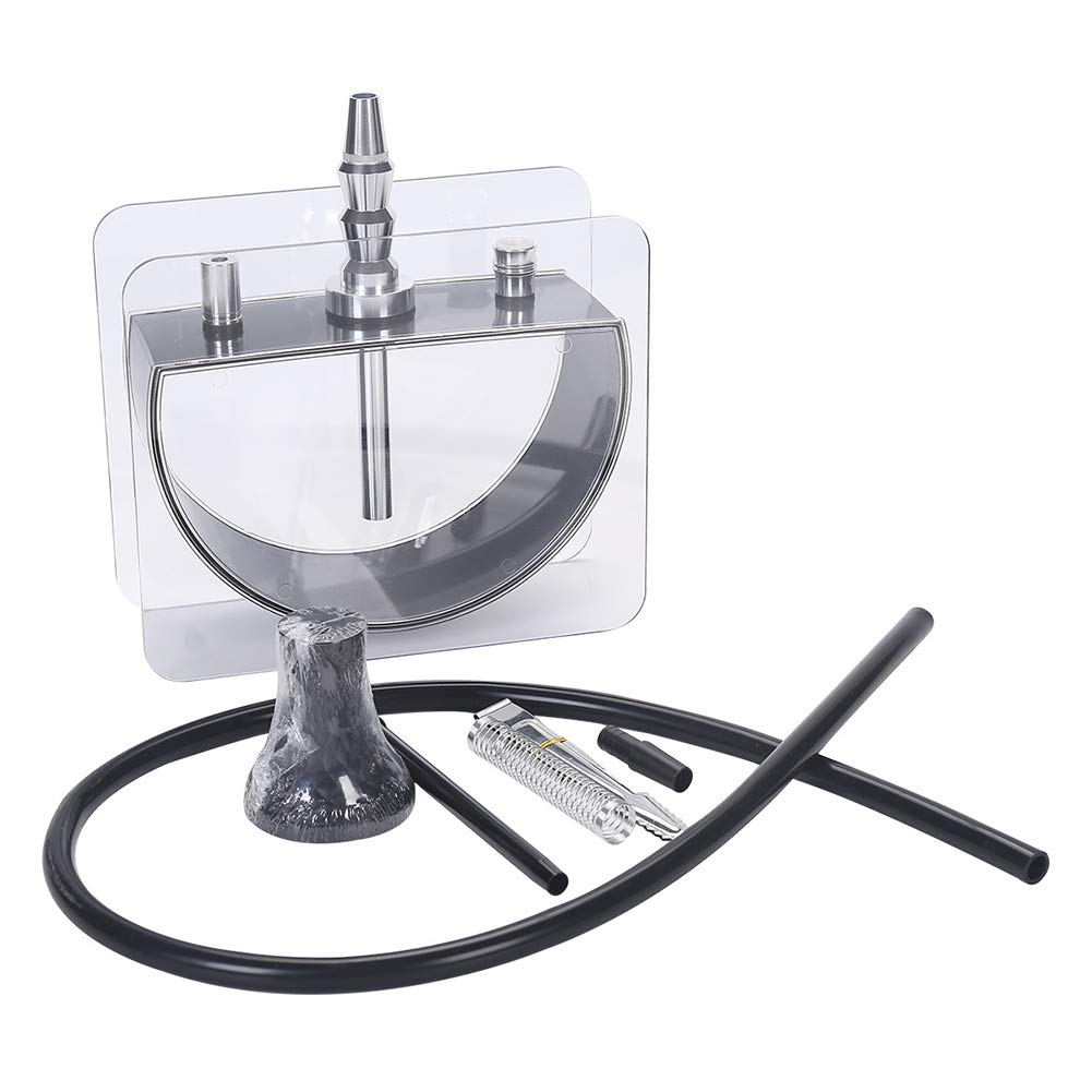 Cachimba, Juego de cachimba acrílico Shisha, Pipa de tabaco con manguera de cuenco de silicona Pinzas de metal Cachimbas de resorte Sisha Pipas de agua Herramientas, Shisha Hookah Una manguera