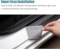 Vista 4 de LEXLEY Protector de umbral de puerta de cuero estilo fibra de carbono para Mazda 2023 2024 2025 2026 CX-50 CX50, protector de umbral de puerta