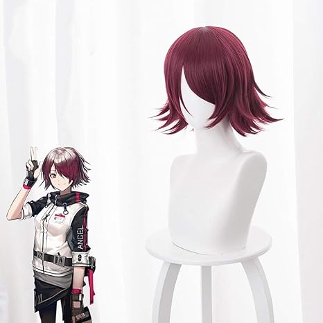 Amazon Mostfar コスプレ ウィッグ かつら アークナイツ 能天使 Exusiai エクシア 耐熱 ウィッグスタンド ネット付き 仮装 コスチューム小物 道具 アニメ コスプレ 仮装 通販