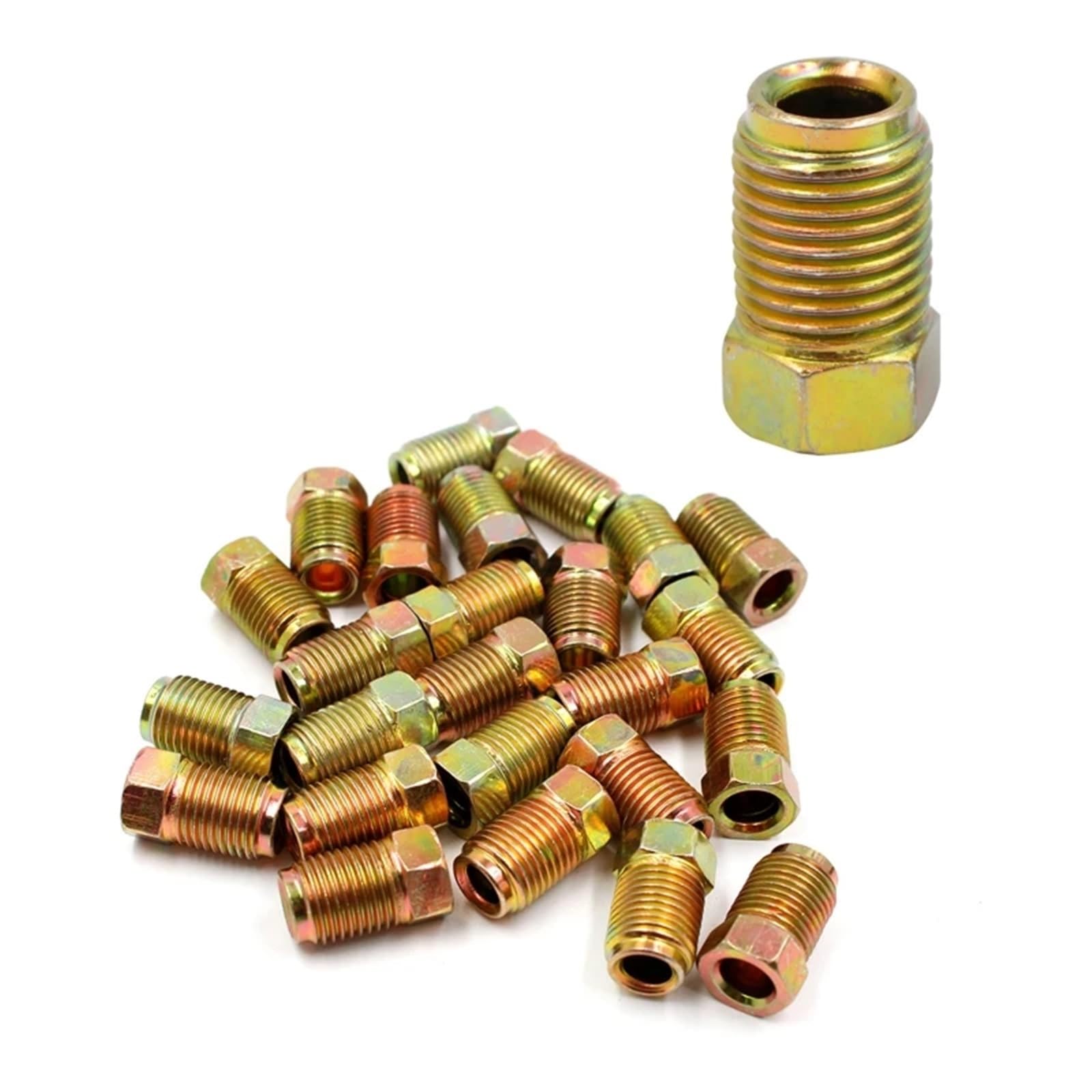 Miedziany wąż hamulcowy do samochodu 50 Szt. Adapterów Do Przewodów Hamulcowych Samochodowych 3/16" 10 Mm X 1 Mm, Gwinty Metalowe, Asortyment Złączy