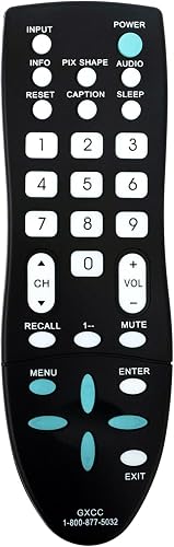 GXCC Replaced Remote fit for Sanyo TV DP19648 DP26649 DP19649 DP26640 DP46841 DP26648 GXFA DP42D23 DP39E23 DP39E63 DP46812 DP39842