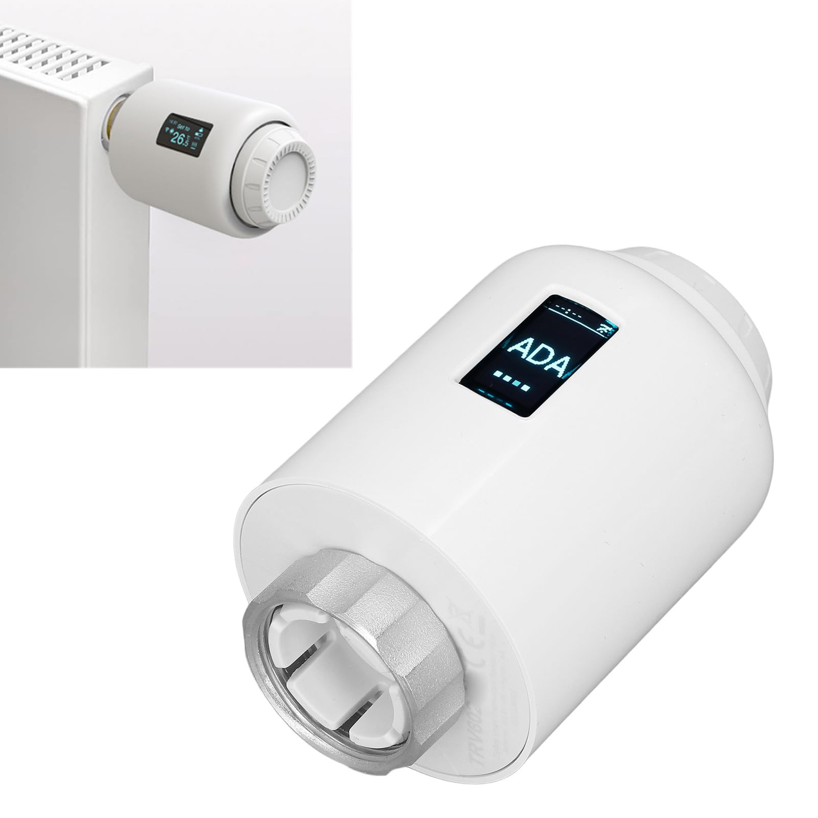 Valvola termostatica intelligente per radiatore, TVR602 Valvola termostatica manuale ABS Termostato intelligente per la regolazione della temperatura
