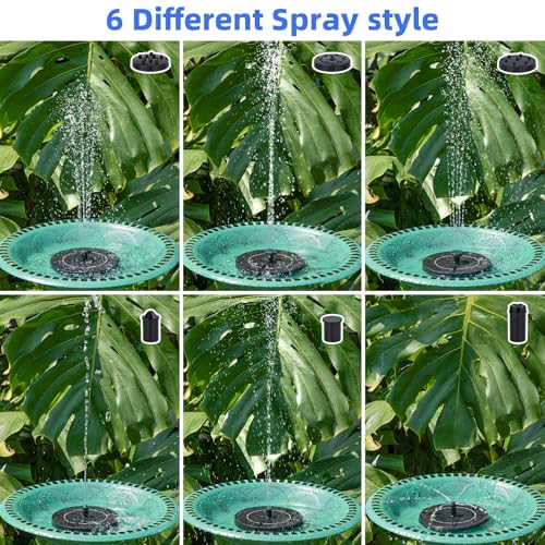 Solar Fountain for Bird Bath, Solar Water Fountain with Multiple Nozzles & Fixed Pipes, Upgraded Version 3.5W Solar Water Pump, Suitable for Bird Bath, Garden, Courtyard, Fish Tank, Outdoor - Thumbnail 5