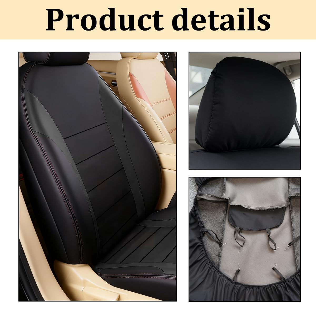 Coprisedili per auto per Audi A3 2005-2009, Set fodere protezione sedili poliestere, Accessori Auto Interno Lavabile（2 pcs Coprisedili anteriori）
