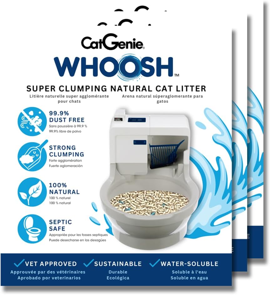 CatGenie Whoosh Super Clumping Cat Litter, Natural Tofu
