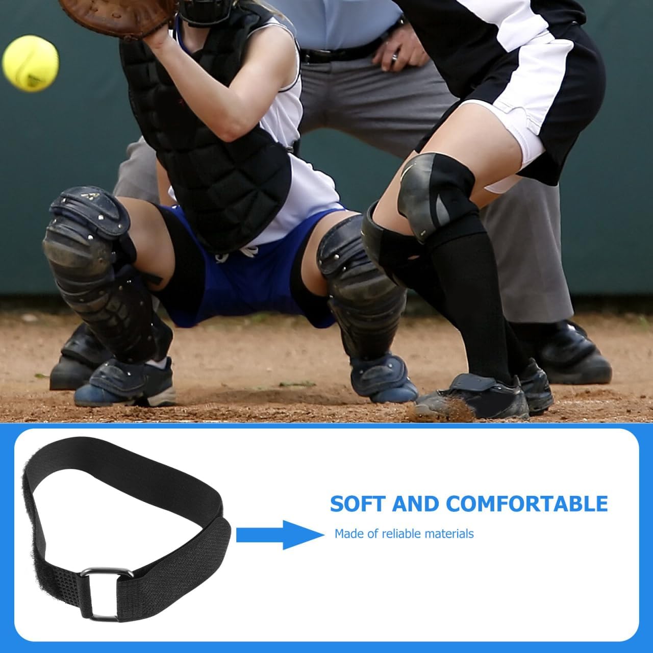 Exceart 25Pcs Baseball Leg Guards Replacement Straps with Buckles Youth Catchers Gear Shin Guard Straps for Sports Protection 14.37*0.98*0.39in