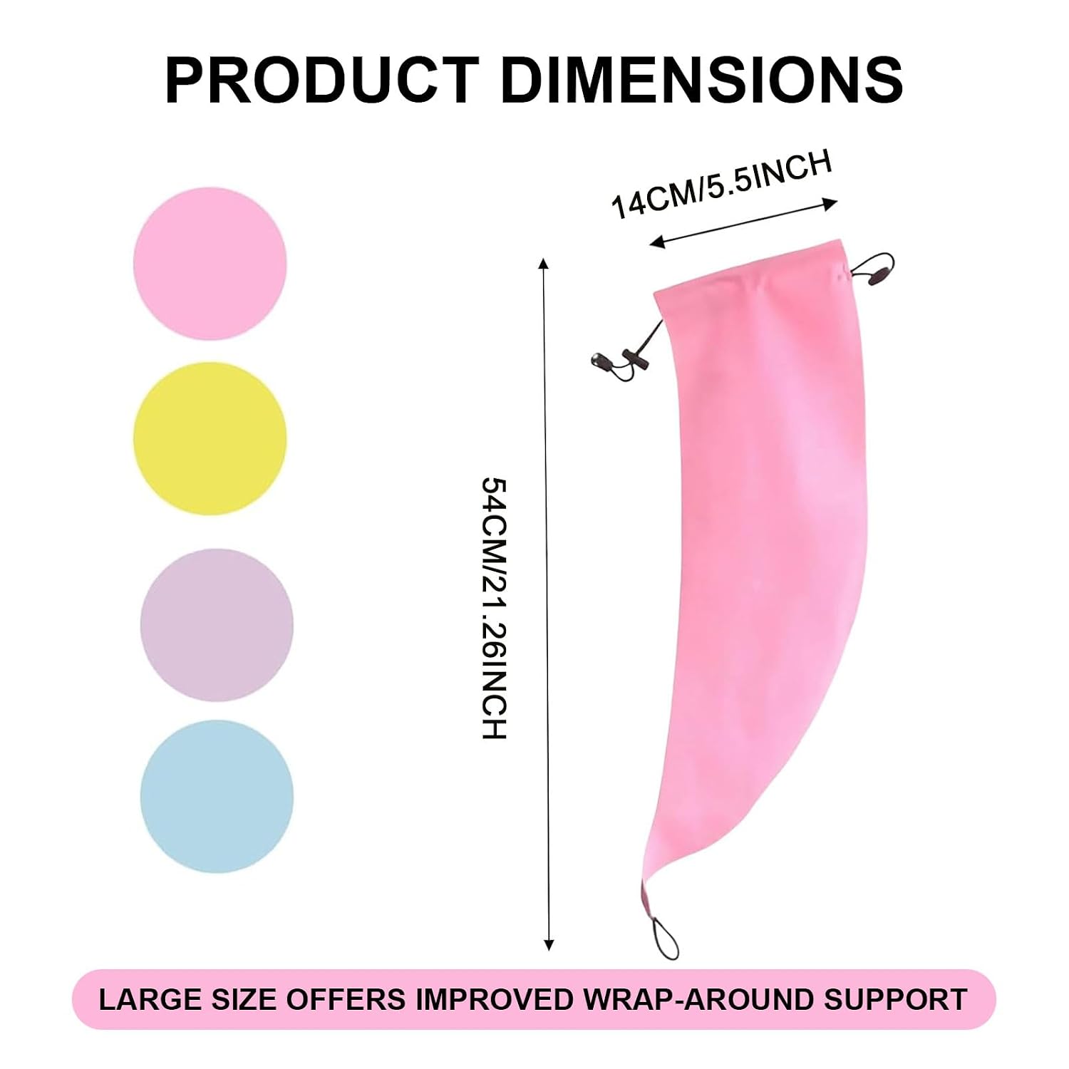 Waterproof Hair Sleeve for Long Hair, Crown Washing Shower Cap Ponytail, Reusable Adjustable, Quick Root Refresh for Shower Gym Travel Pool Beach, Time Saver (Pink+Purpler+Blue+Yellow, 4PC)