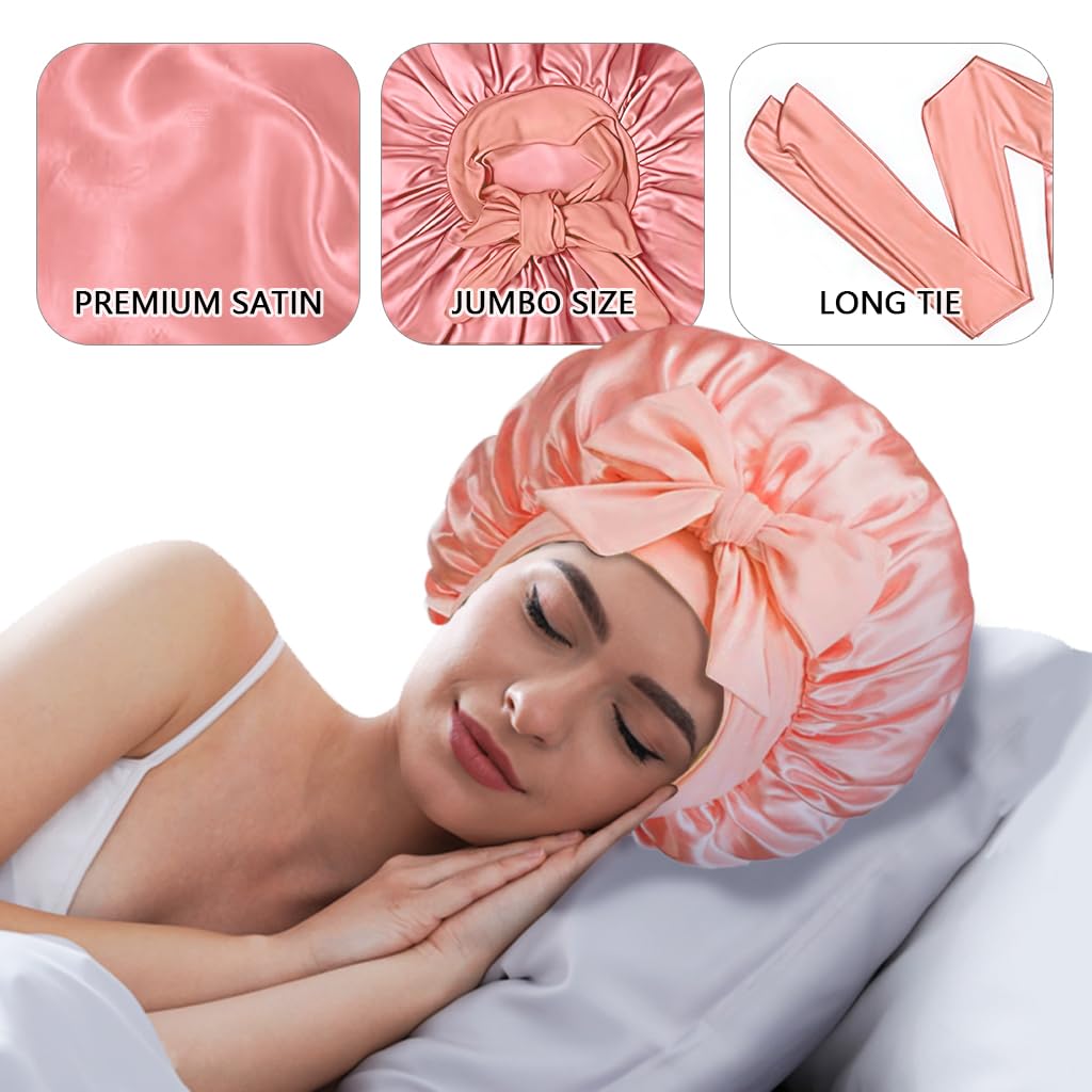 Satin Hair Bonnet for Women Sleeping - Image 3
