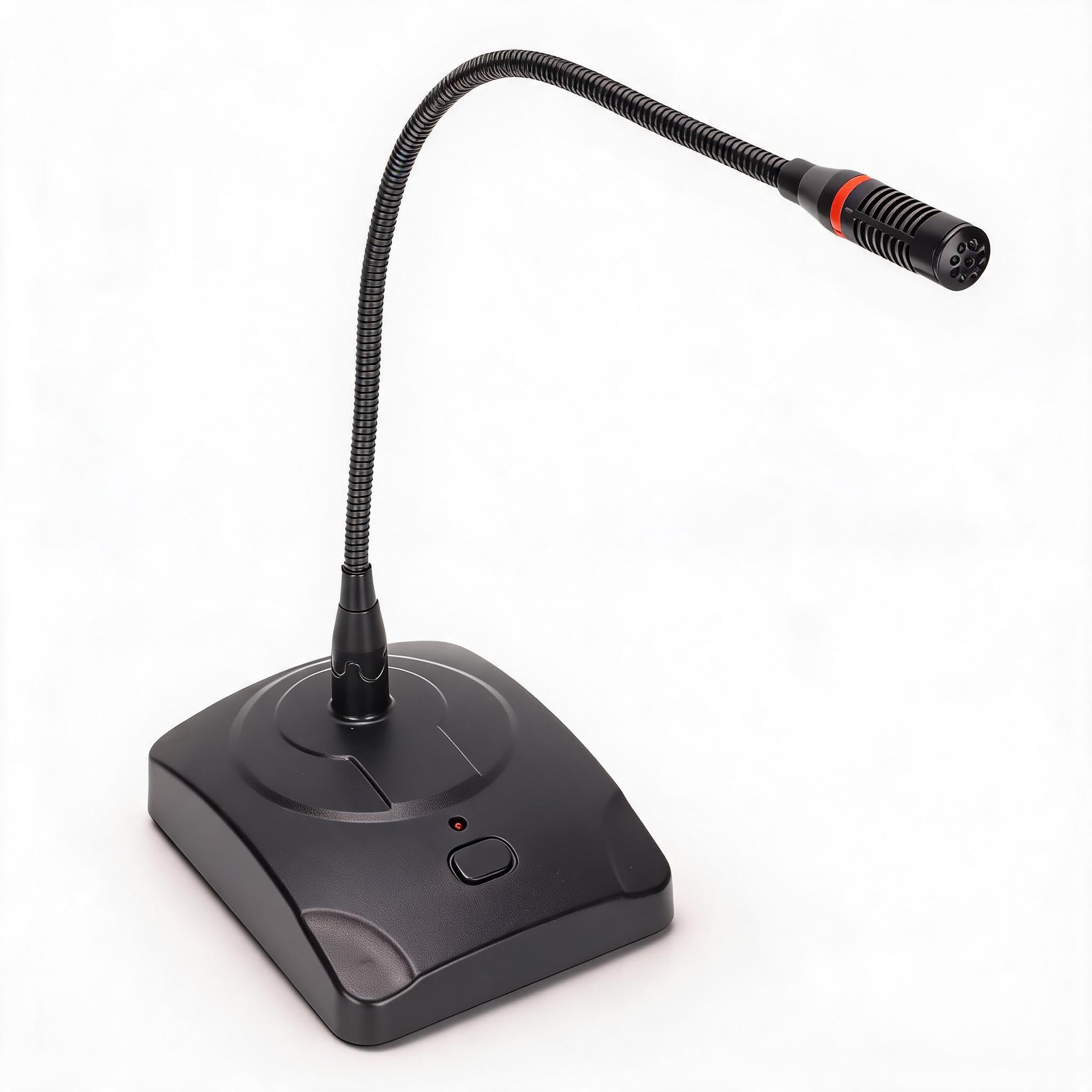 Microfono da Tavolo Cablato, Microfono a Condensatore Omnidirezionale, Collo D'oca Regolabile a 360 Gradi, con Cavo da XLR a 6,35 Mm, per Conferenze/discorso Web/registrazione di Trasmissioni, Ecc.