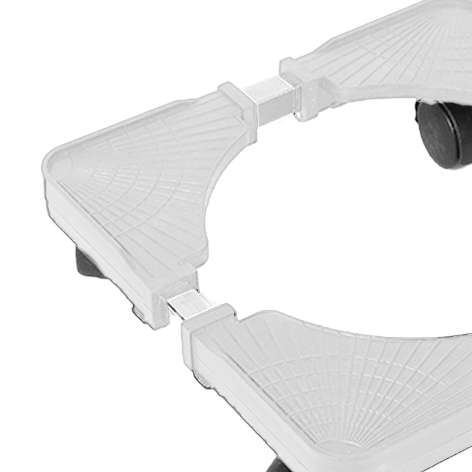 Support de Plantes à roulettes réglable et Universel avec roulettes pour Pot de Fleurs, pour Maison, Jardin, Cour, Plastique, 600 g (Blanc)