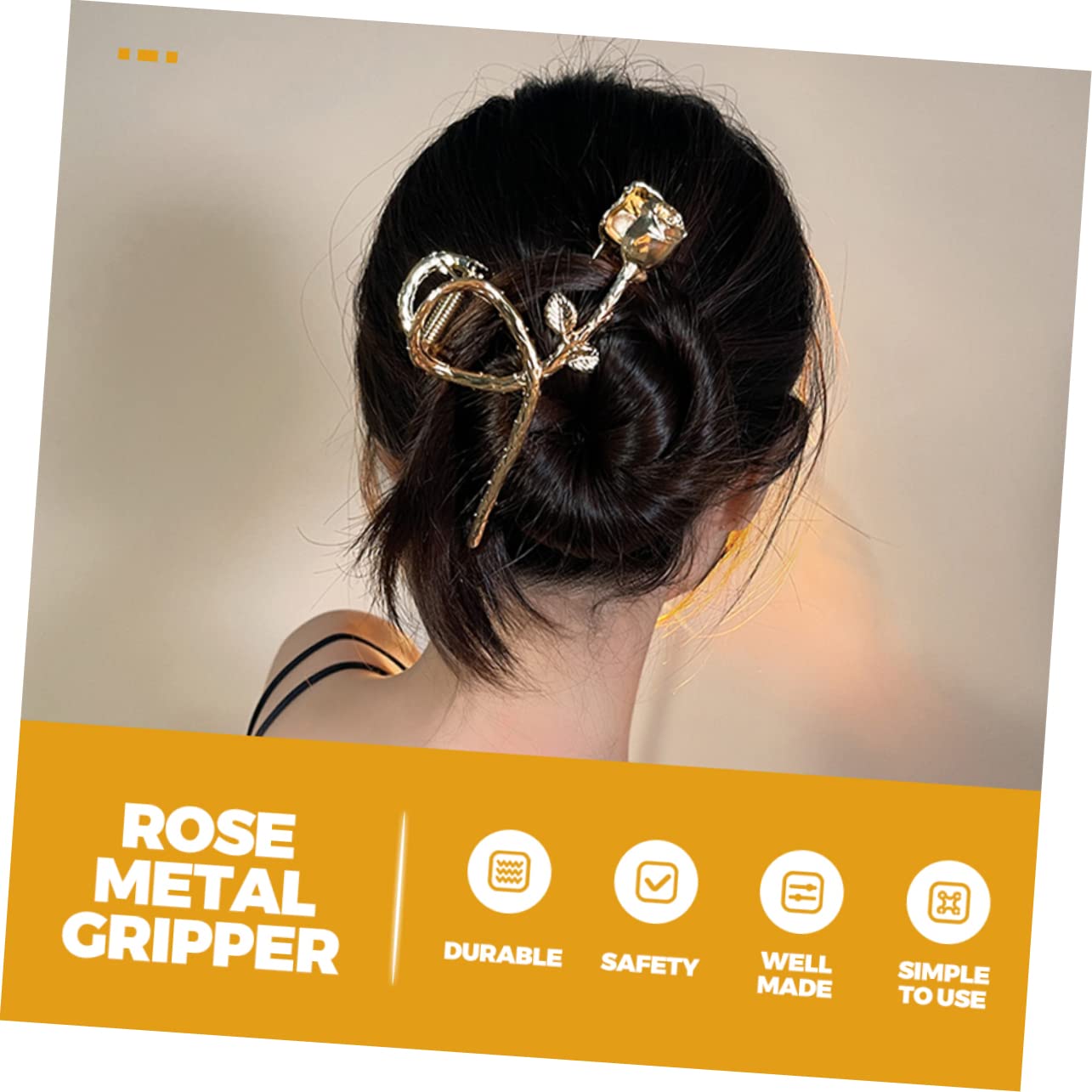 FRCOLOR 5 Set Di Fermagli Per in Metallo Color Oro Rosa Bellissimi Fermagli Per Per Donne E Ragazze Accessori Per Alla Moda 2 Pezzi * 5