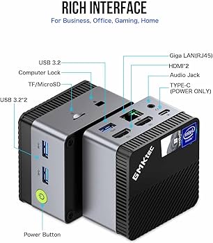 GMKTec NucBox G5 Mini PC, z Intel N97, 12GB LPDDR5, 512GB SSD, UHD