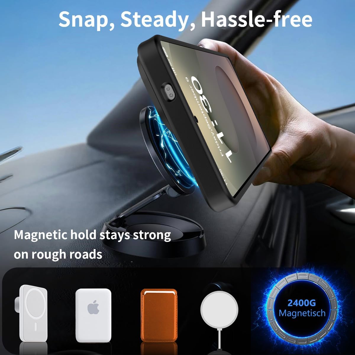 Magnetic for Samsung Galaxy S26 Ultra Case with Stand, Compatible with MagSafe,Slim Fit Military Grade Drop Protection Shockproof Anti-Fingerprint Phone Case for Galaxy S26 Ultra (6.9 inch), Black