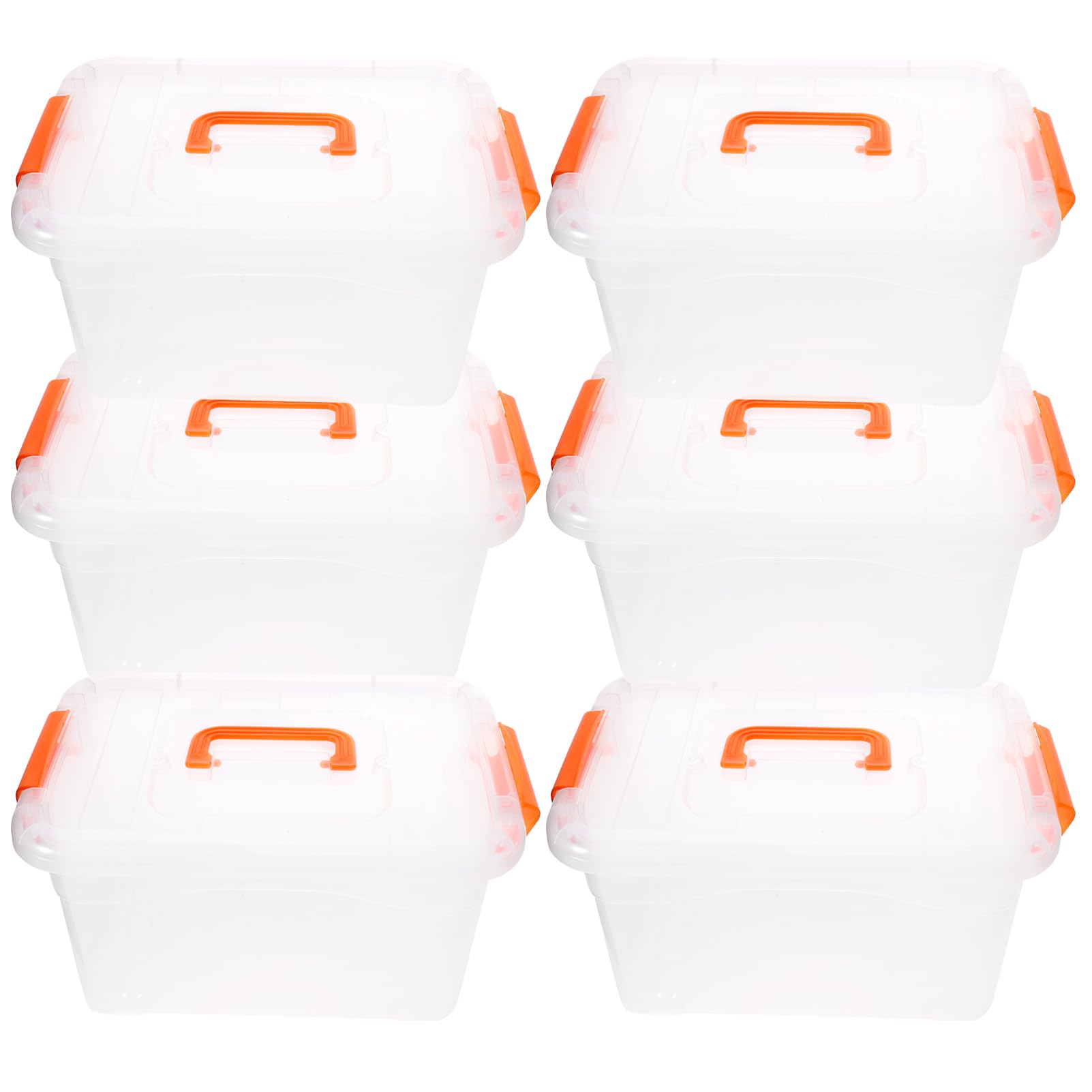 Ipetboom 6 Cajas de Almacenamiento Tapa y Asa Portátil 3l Hechas de Pp y Abs, Fáciles de Llevar para Organización en Cocina o Hogar