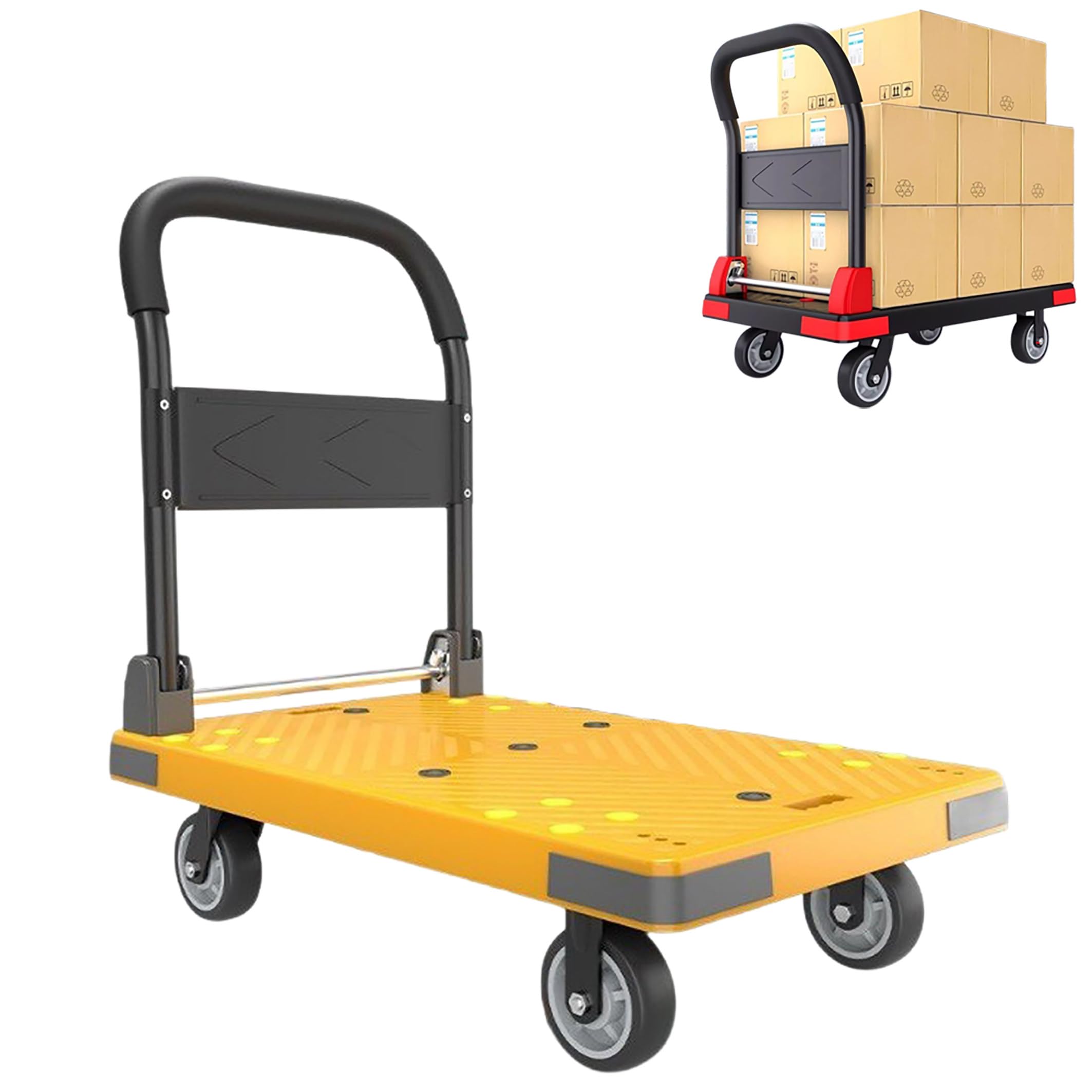 Carrello a Pianale per Traslochi, Portata 551,16 Libbre 黄色