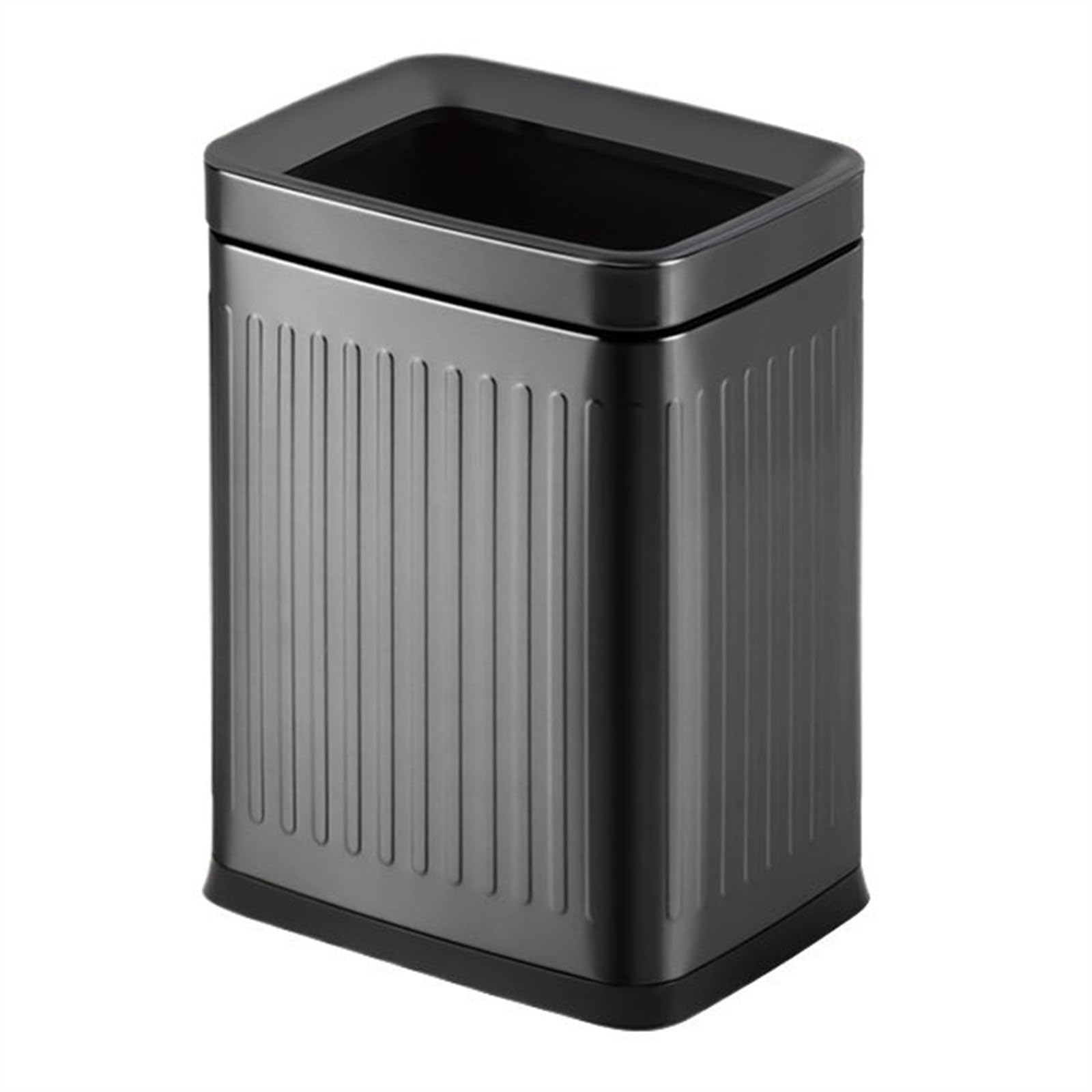 Mülleimer Schlanker Mülleimer for Badezimmer Und Küche Mit Druckring(Schwarz)