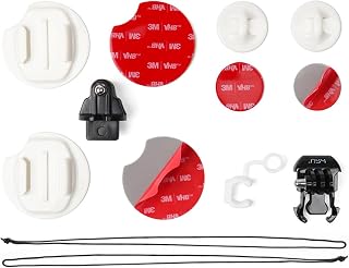 HSU Soporte de Surf para GoPro, Soporte Adhesivo Plano para Hero 13/12/11/10/9/8/7/6/5/4/3, Incluye Correa de Seguridad y Enchufe de Bloqueo FCS