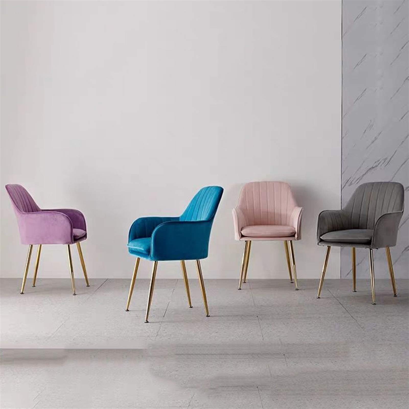 Amazon｜ダイニングチェア 肘付き チェア デスクチェア ゴールド