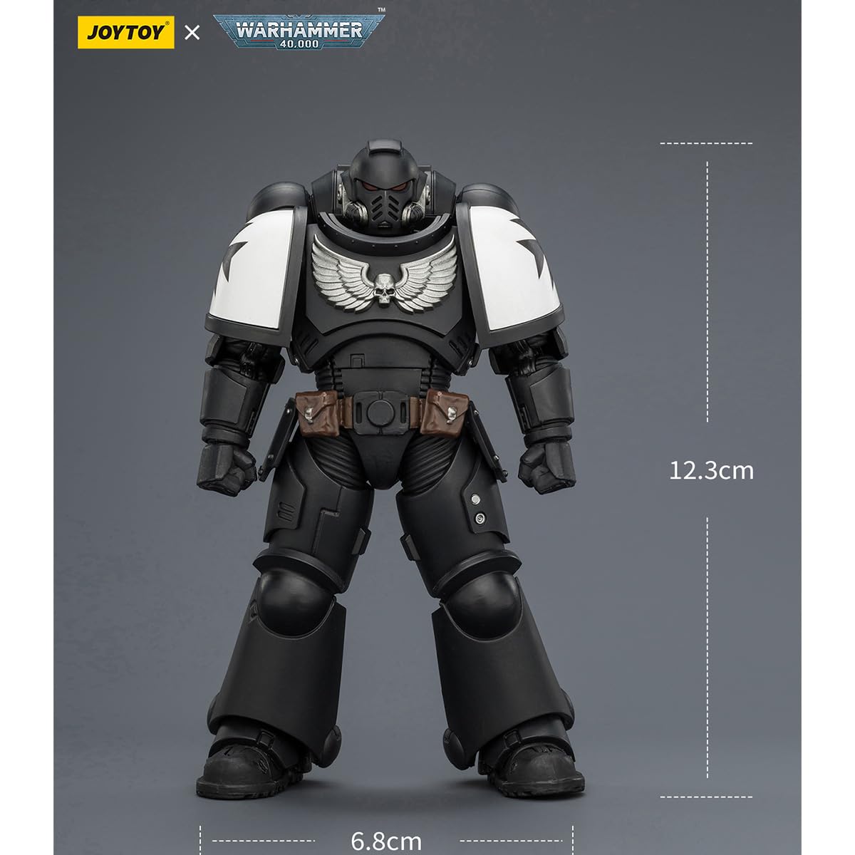 HiPlay JOYTOY Warhammer 40k Black Templars Intercessor mit Bolter, Boltpistole und Kettenschwert JT03905 1/18 Action-Figuren-Set