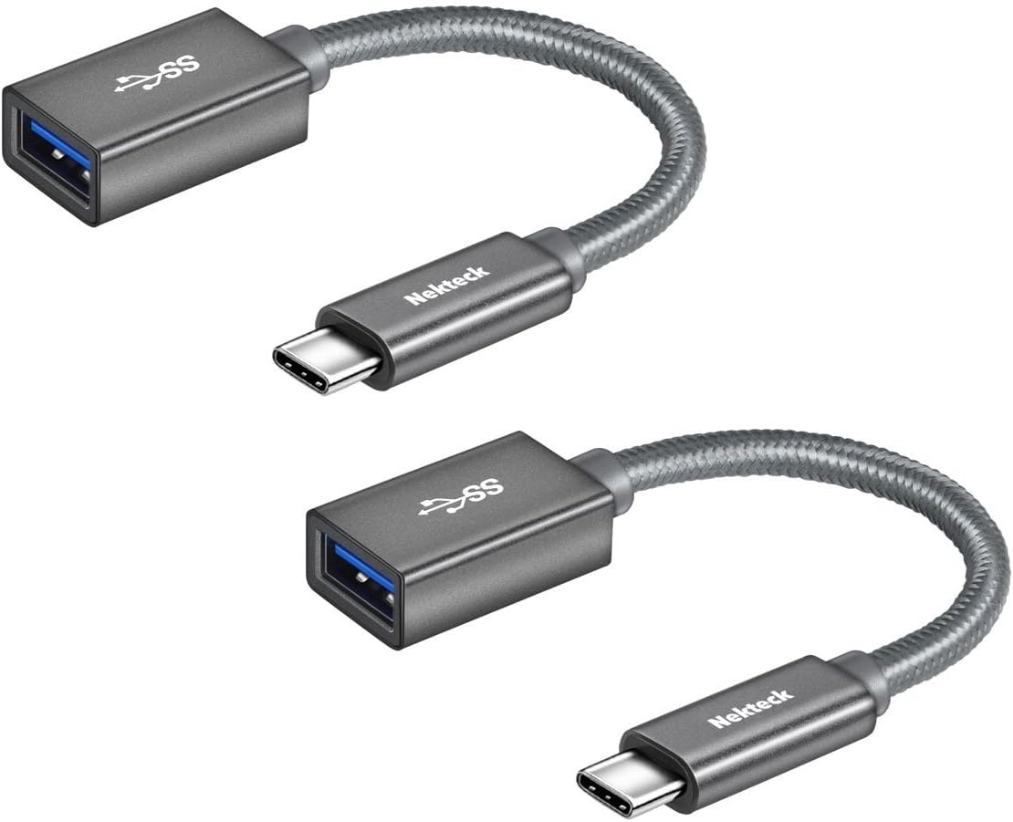 Nekteck USBIF Certified(2Pack) USB C to USB 3.0 Aluminum Adapter Thunderbolt 3 to