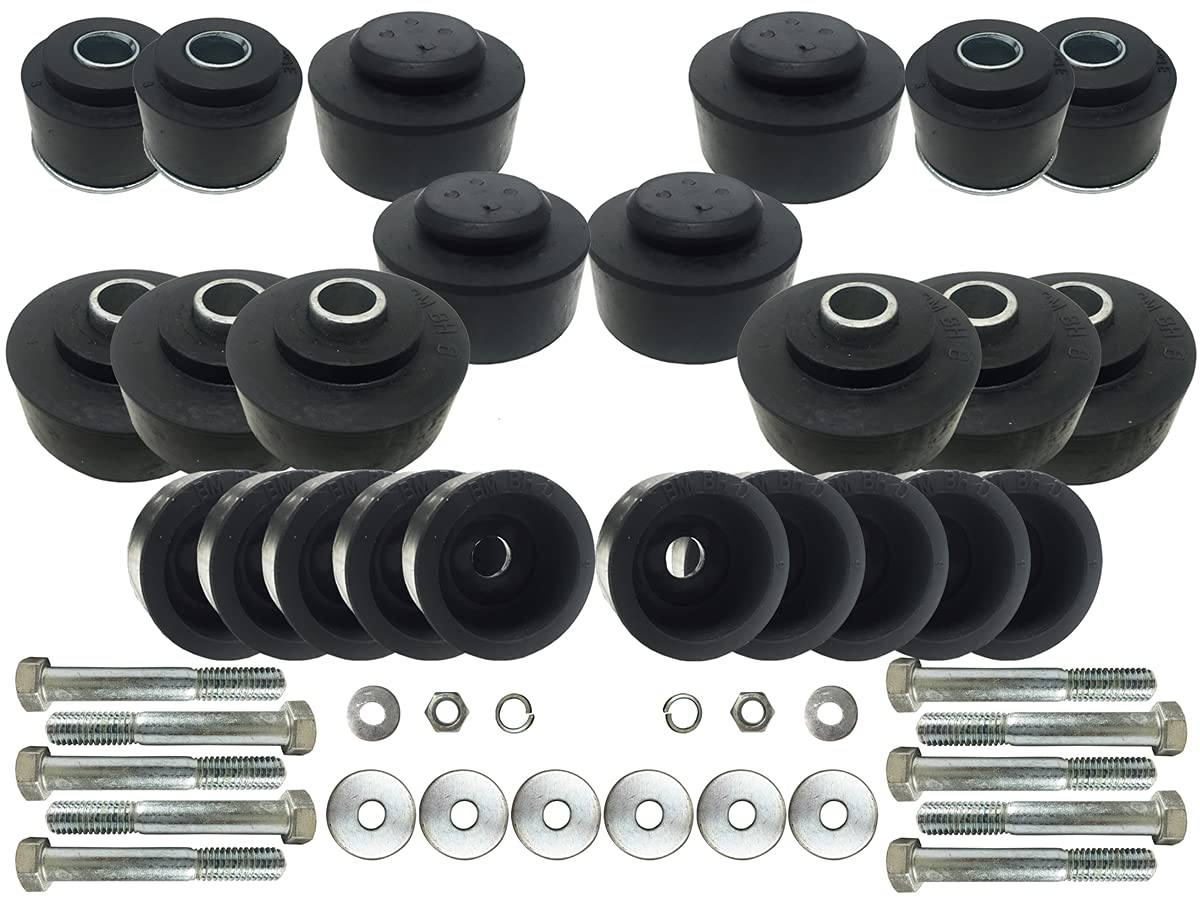 Body Mount OE Style Rubber Bushing and Hardware Kit Compatible with Chevelle Coupe 1968-1972